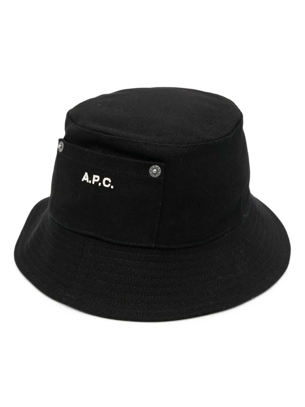 

Панама с вышитым логотипом A.P.C., черный