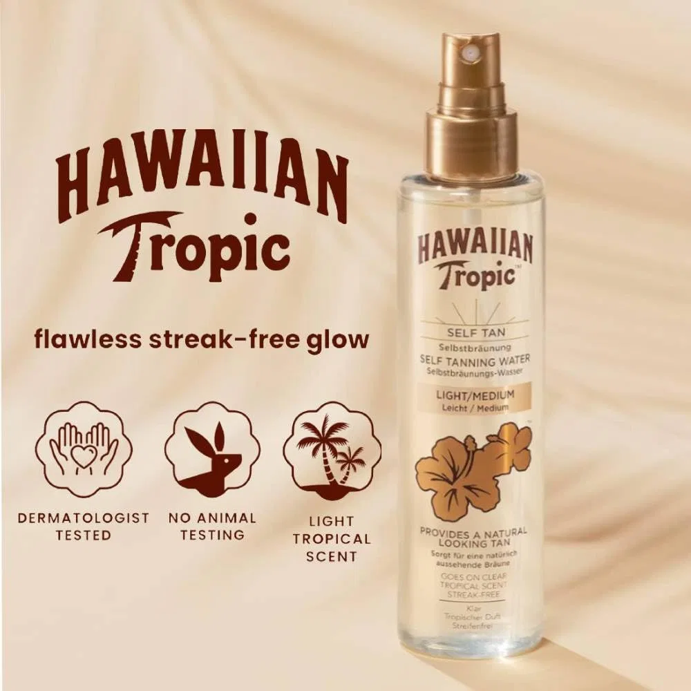 Вода-автозагар Hawaiian Tropic для светлой и средней кожи, 190 мл Corpoecapelli — фото 3