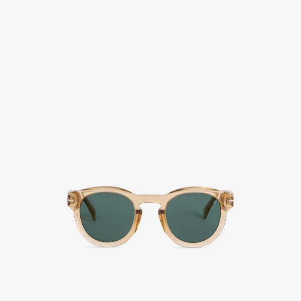 

Солнцезащитные очки Eyewear By David Beckham квадратные из ацетата, охра