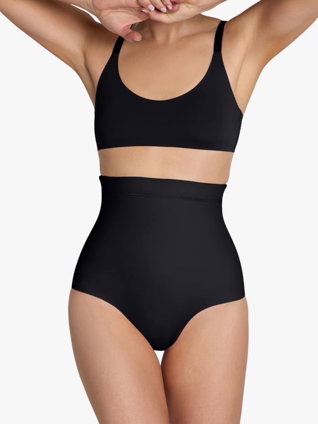 

Невидимые бразильские трусики с высокой талией Heist, Black