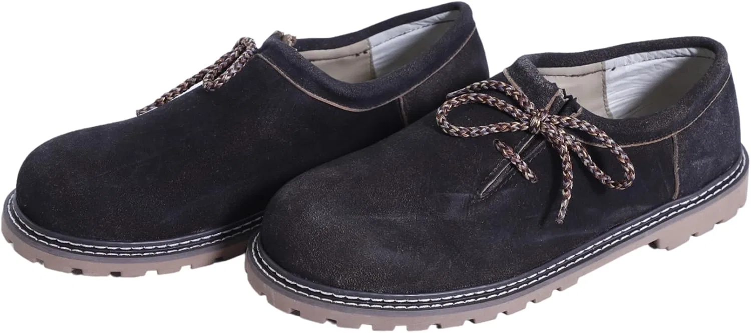 AlpsOak Туфли Lederhosenschuhe Herren - authentische deutsche Schuhe für Oktoberfest - Trachtenschuhe - Haferl Deutsche Schuhe - Brown — фото 3