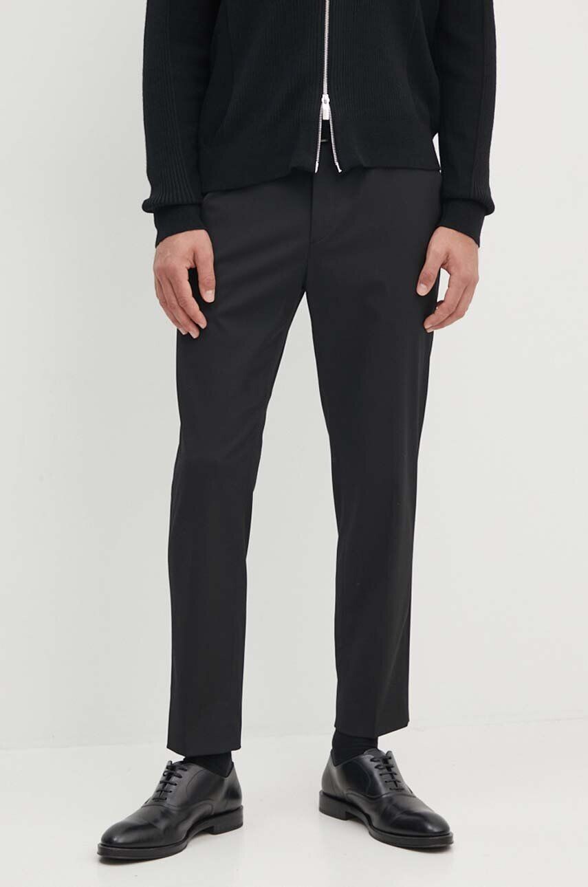 

Брюки из смесовой шерсти Calvin Klein, черный