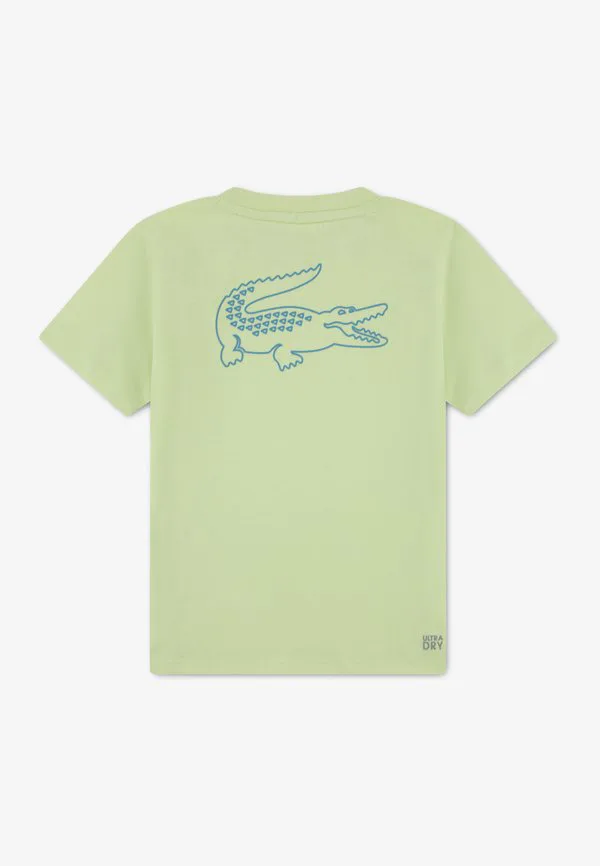 Футболка с принтом в виде канавок Lacoste, Sencha — фото 2
