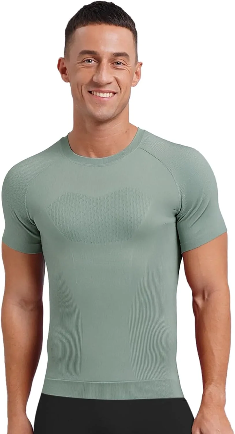 

Мужская компрессионная футболка для бега и тренировок Quick Dry Loodgao