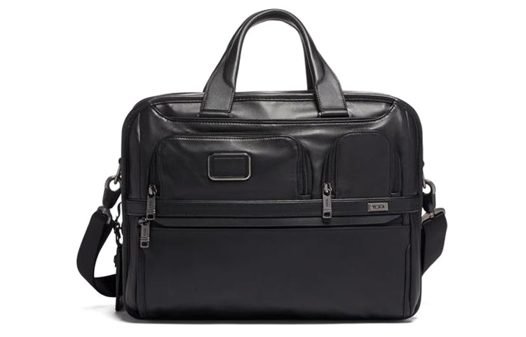 

TUMI Портфель-органайзер из кожи унисекс, черный