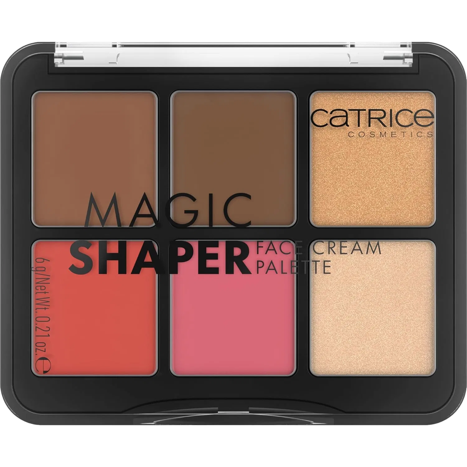 Палетка кремовых румян Catrice Magic Shaper Face Cream Palette № 010 Catrice, Neutral Brown/Tan, Warm Pink/Peaches, Slightly Shimmering Shades