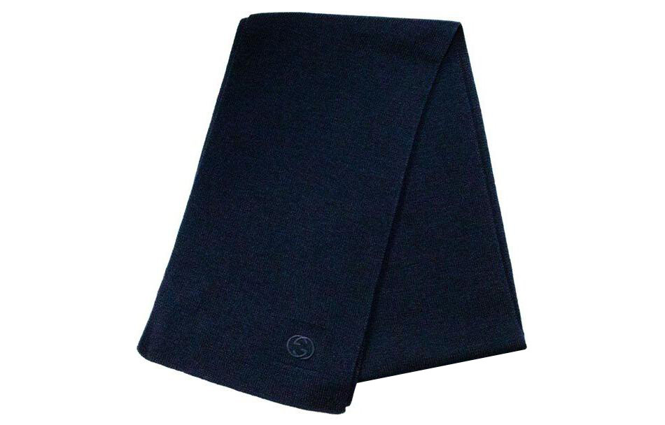 

GUCCI вязаный шарф унисекс, Navy