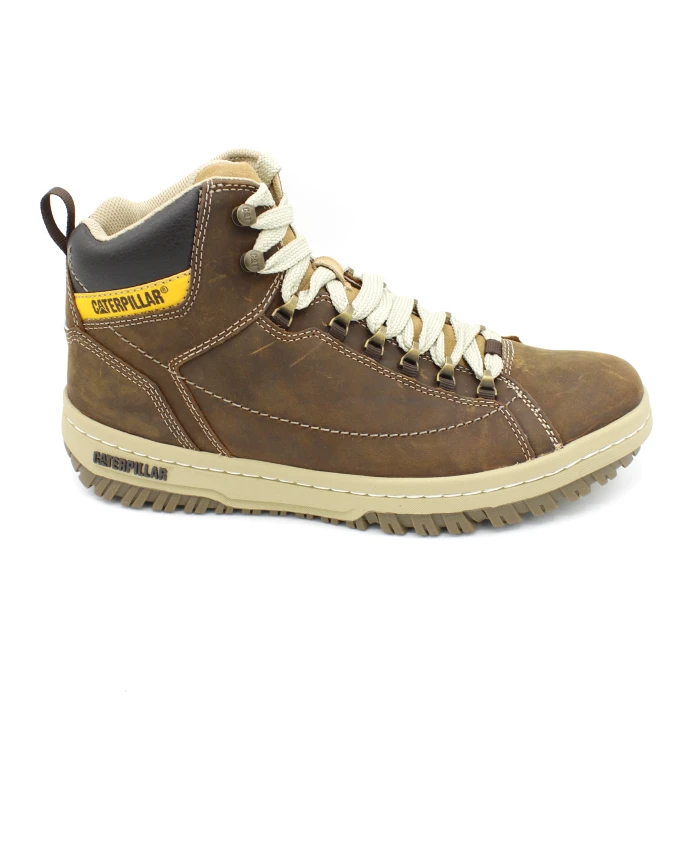 

Кожаные ботинки на шнуровке с нескользящей резиновой подошвой. Cat, коричневый