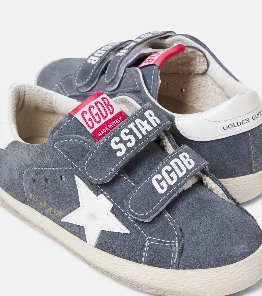Замшевые кроссовки в стиле олдскул Golden Goose Kids, синий — фото 4