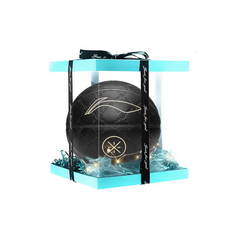 

LINING Баскетбольный мяч PU черный размер 7 тренировочный unisex Китай