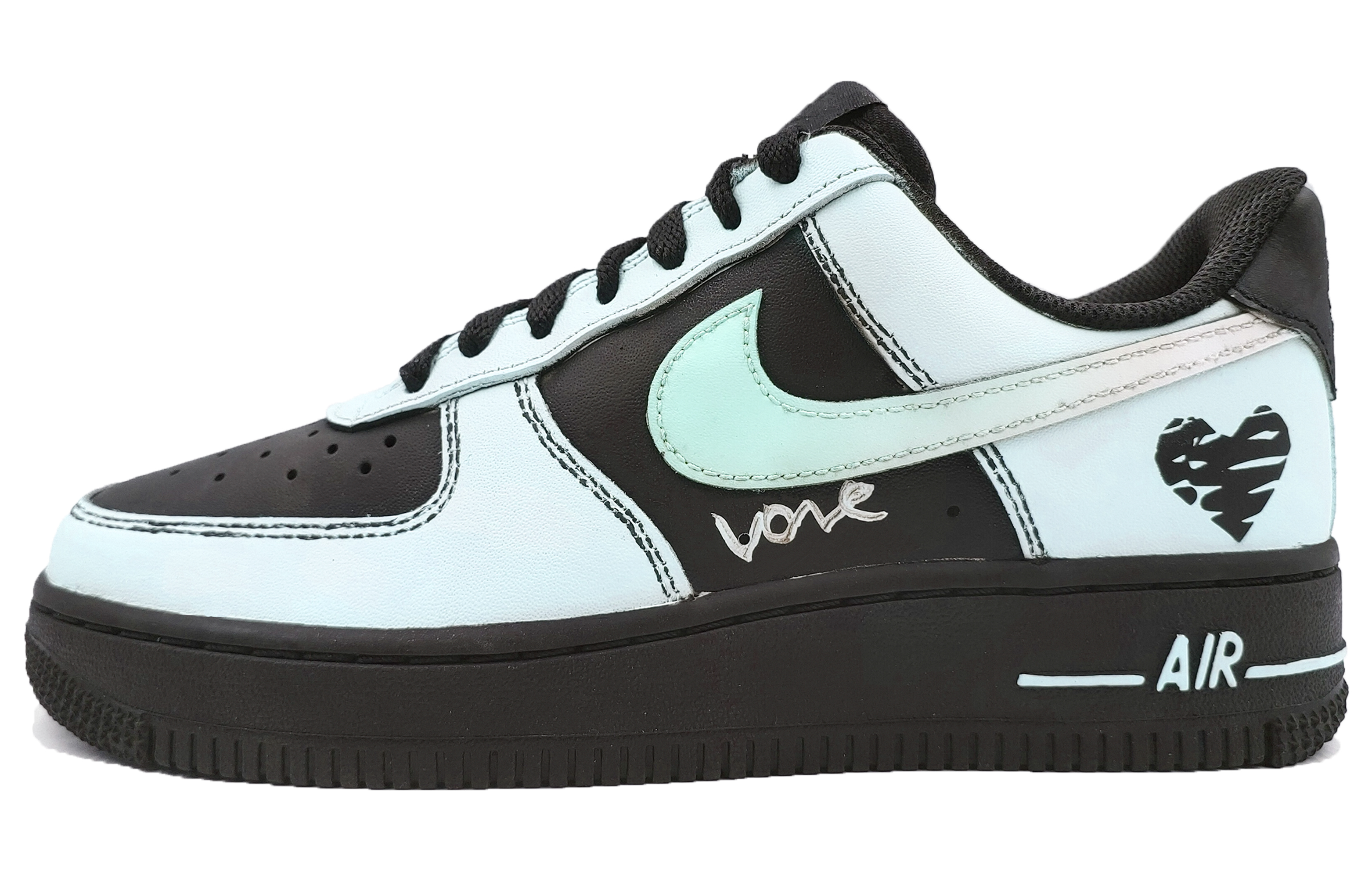 

Кроссовки Nike Air Force 1 Skateboarding Shoes Women's Low-top Blue/black, черный/синий