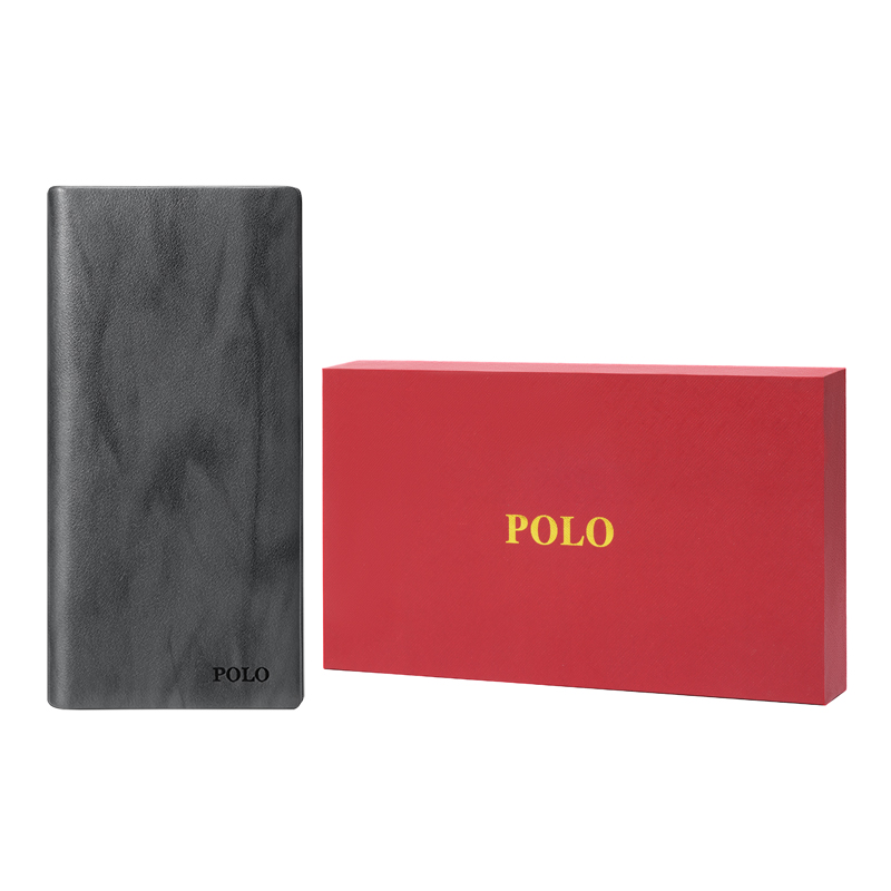 

POLO Кожаный кошелек для монет и карт мужской, Gray Green (Style 2)
