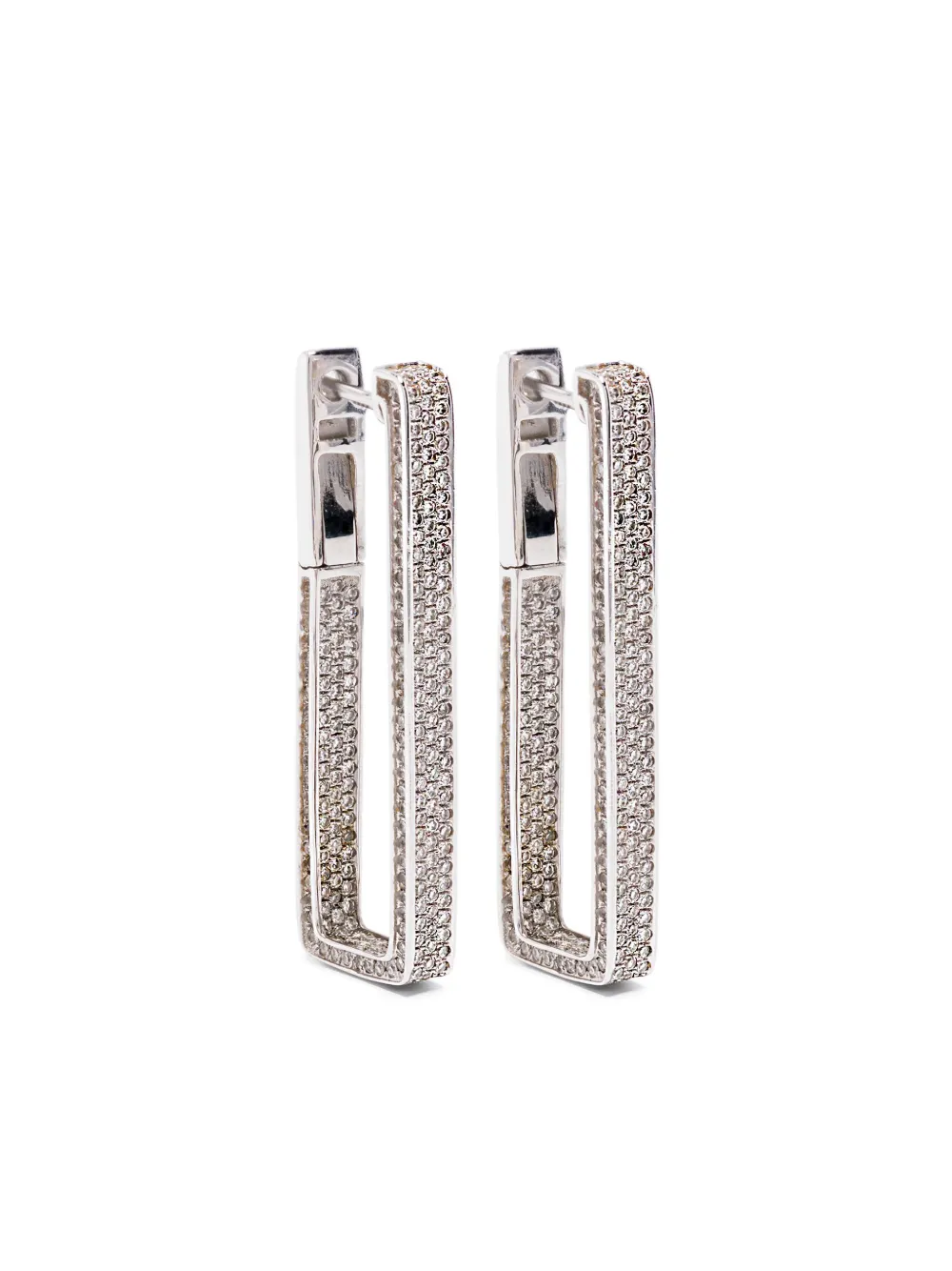 

Серьги Deco Link из белого золота с бриллиантами SHAY, серебяный