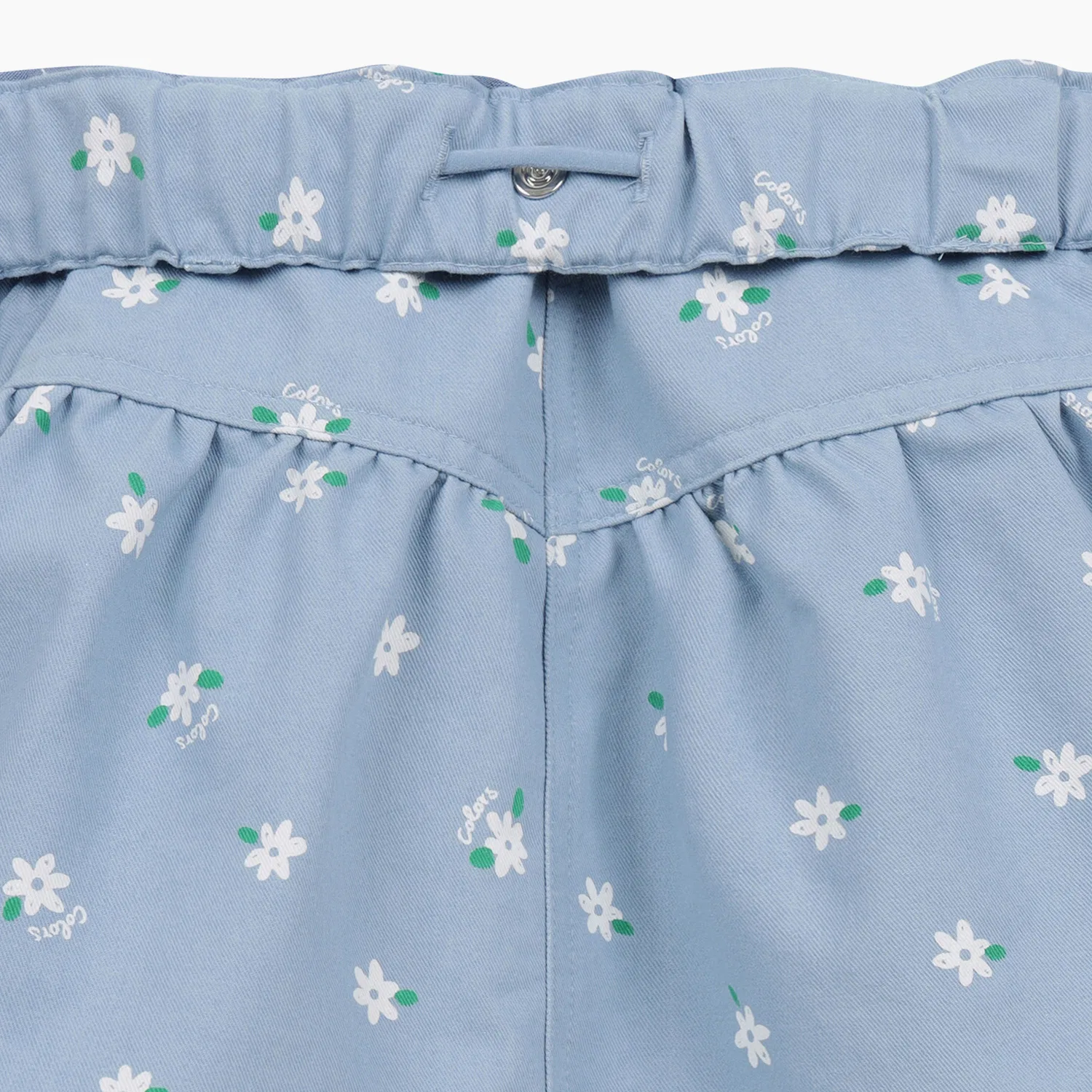 Детская синяя джинсовая юбка с ромашками от Benetton Kids — фото 4