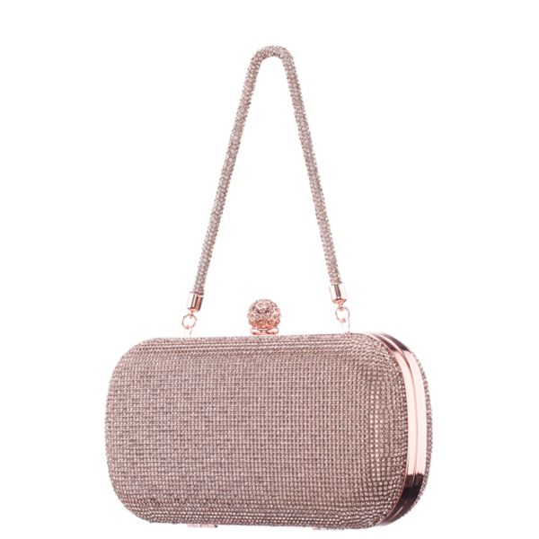 

Сумка-клатч Victoria Crystal Minaudiere N By Nina, цвет rose gold