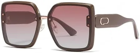 

Солнцезащитные очки большого размера 2027 года для женщин, поляризованные от УФ-излучения, женские солнцезащитные очки для активного отдыха MTZJH, C750 Brown