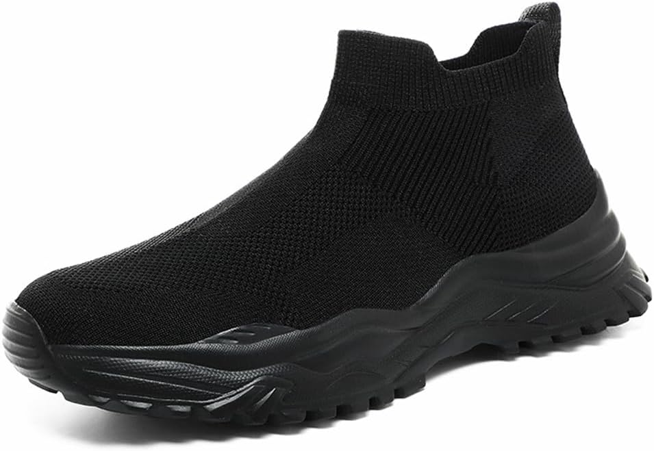 

Мужские легкие кроссовки VAXAV с высокой посадкой, сетчатые, без шнурков, модные лоферы для прогулок (размеры 6.5-12.5), черный