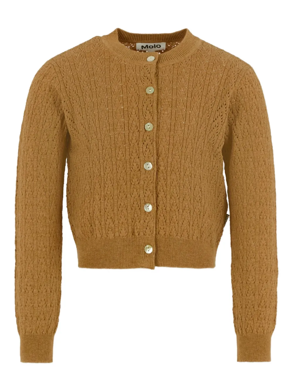 

Кардиган фактурной вязки Molo, коричневый