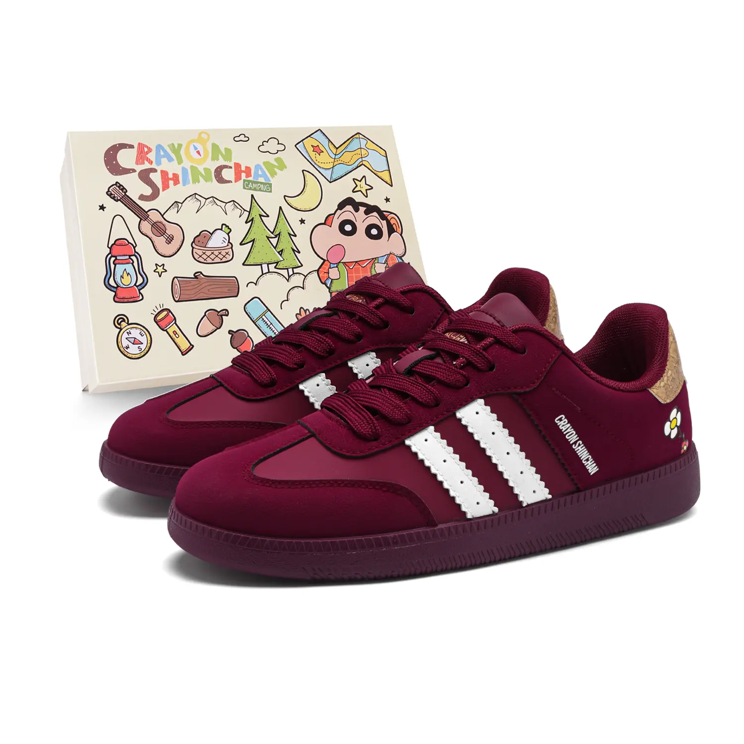 

Низкие скейтбордистские кроссовки унисекс Crayon Shinchan, бордовый
