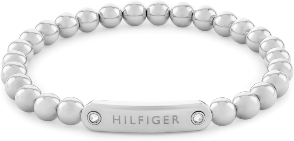 

Женские украшения Tommy Hilfiger - металлический эластичный браслет с эластичной застежкой - идеально подходит для многослойного ношения - классические украшения на каждый день - подарок для нее, Silver