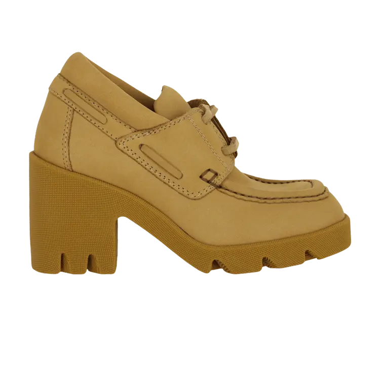 Кроссовки Burberry Wmns Stride Leather Heeled Loafer 'Camel', коричневый