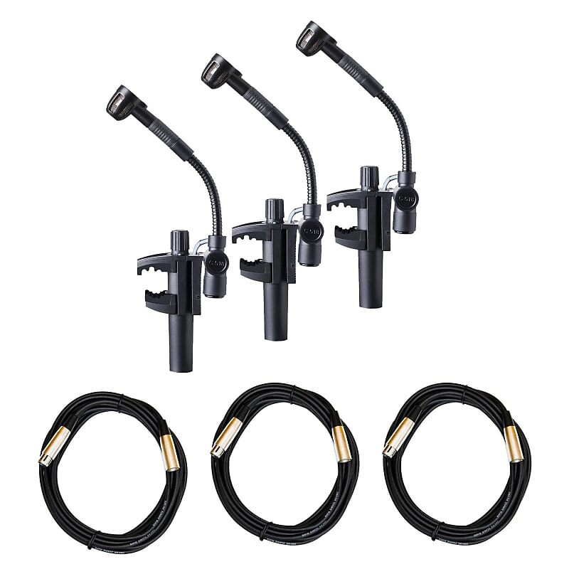 

Микрофон AKG C518M Microphone Three Pack w/ 3 XLR Cables Bundle