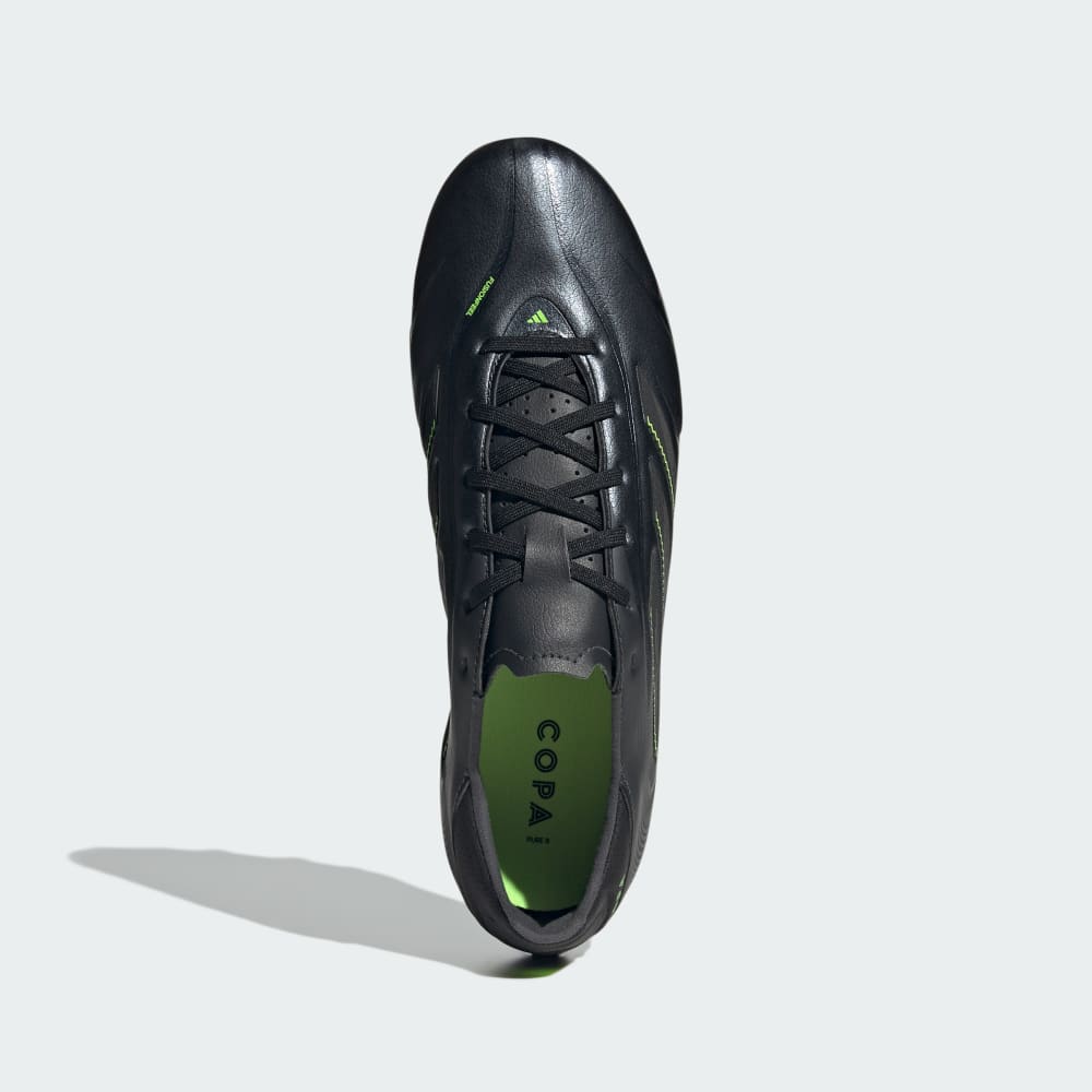 Бутсы Adidas Copa Pure 3 League Firm/Multi-Ground Cleats, цвет Core Black/Dgh Solid Grey/Lucid Lemon — фото 3