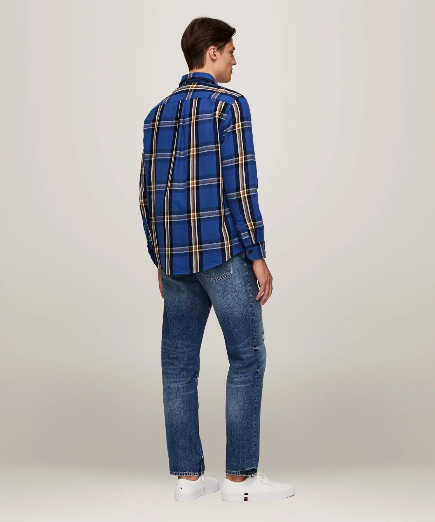 Унисекс клетчатая рубашка из хлопка TOMMY HILFIGER мультиколор — фото 2