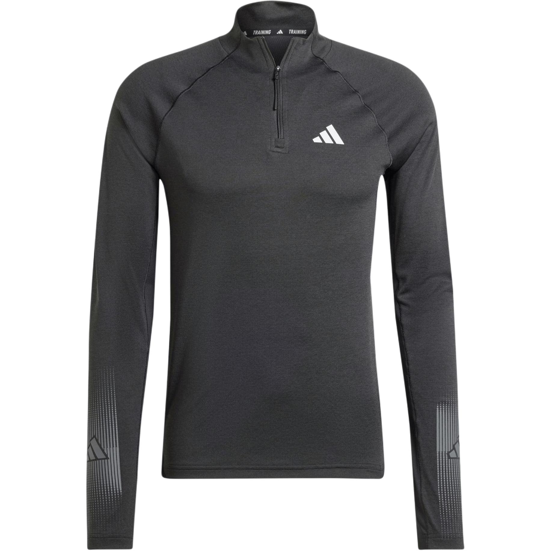 

Футболка с молнией на четверть Gym+AEROREADY BRANDLOVE Мужская Черная Adidas