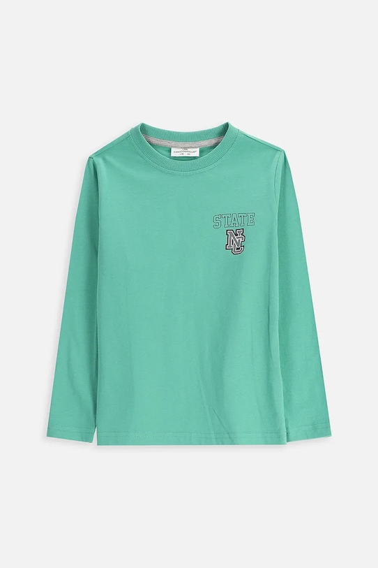 

Детская хлопковая кофта с длинным рукавом Coccodrillo, зеленый