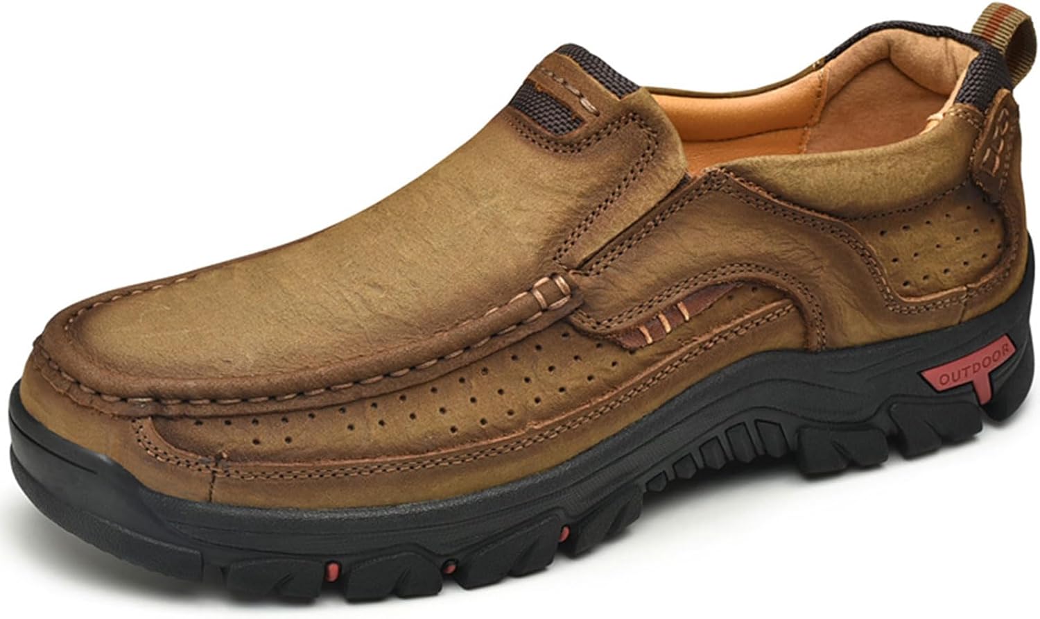 

Мужские повседневные кожаные мокасины на лето для прогулок Voceco, хаки