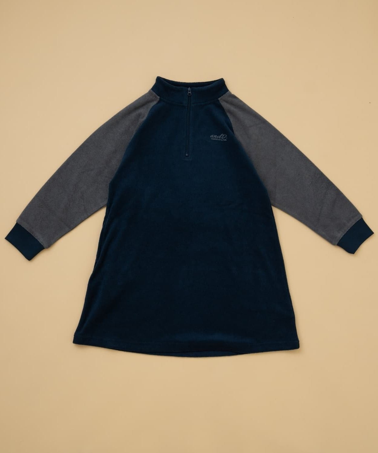 Платье из кудрявого материала And D.petitmain, Navy blue