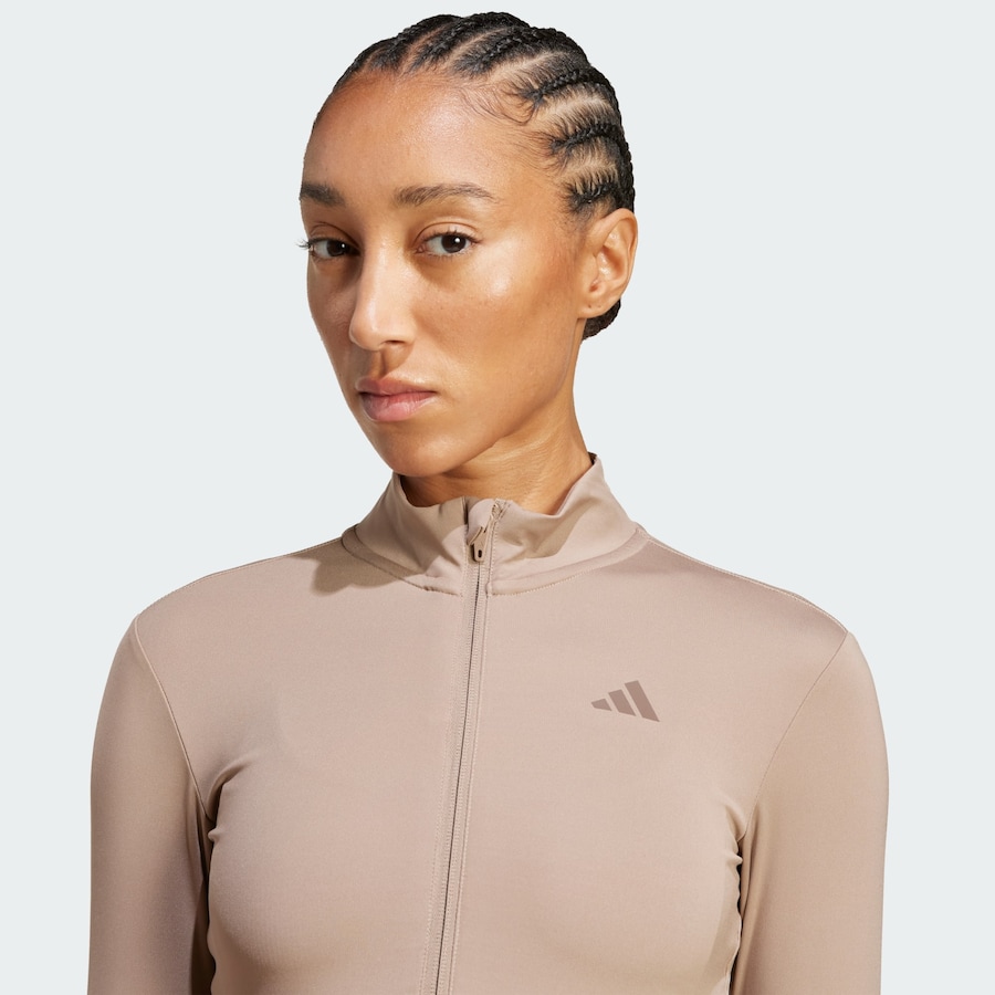 Тренировочная куртка ADIDAS PERFORMANCE Hyperglam, коричневый/капучино — фото 4