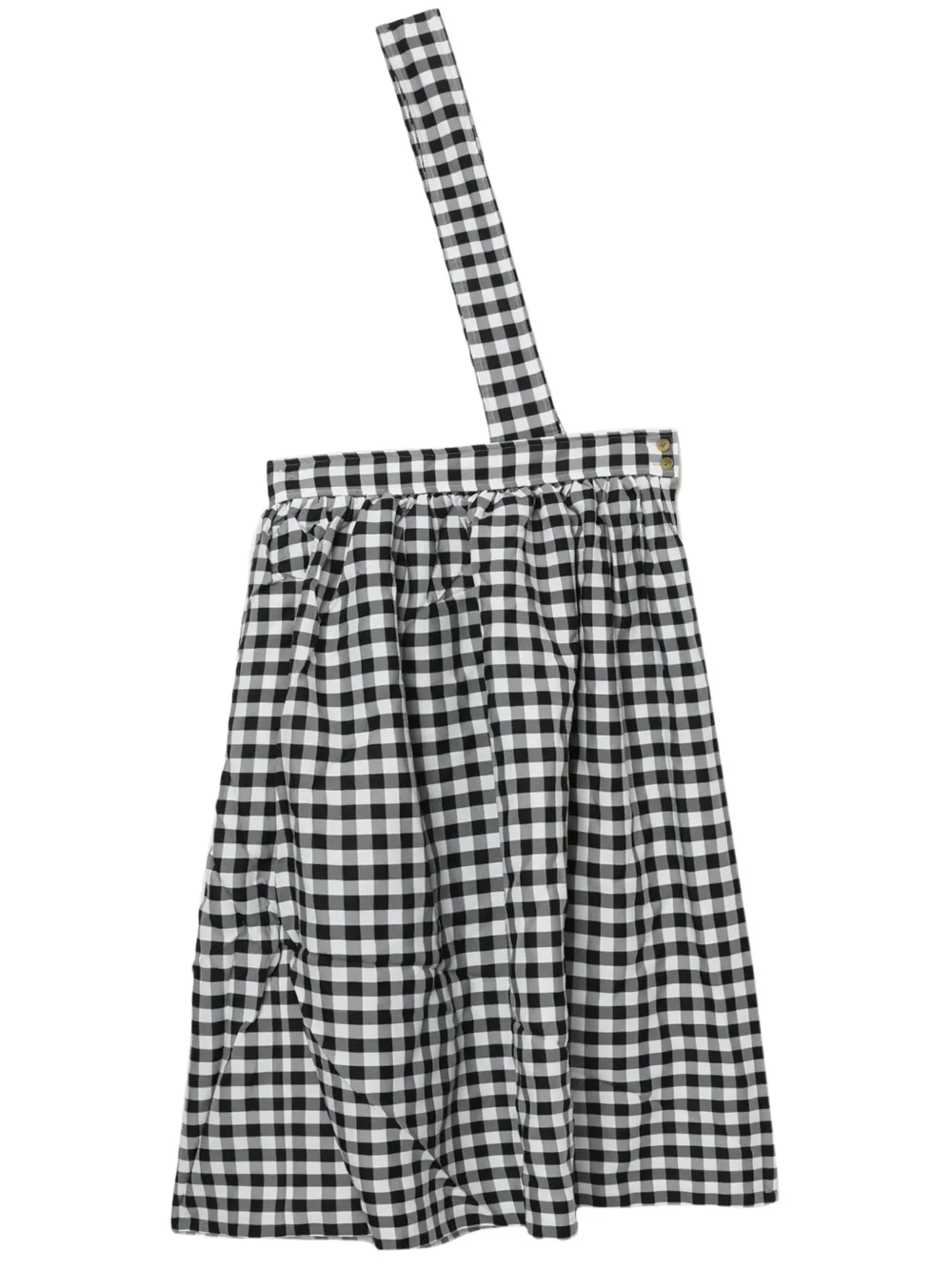 

Юбка миди в клетку гингем Black Comme Des Garçons, черный