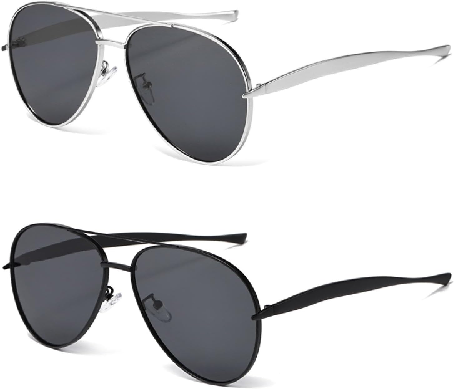 

Солнцезащитные очки с защитой от УФ-излучения UV400 | Металлические двойные перемычки, панк, темно-зеленый цвет | Для женщин и мужчин, для занятий спортом на открытом воздухе и вождения DSVIGF, 2pcs Z02