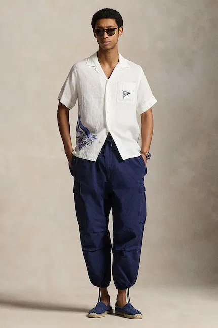 Штаны карго хлопковые Polo Ralph Lauren, синий — фото 3