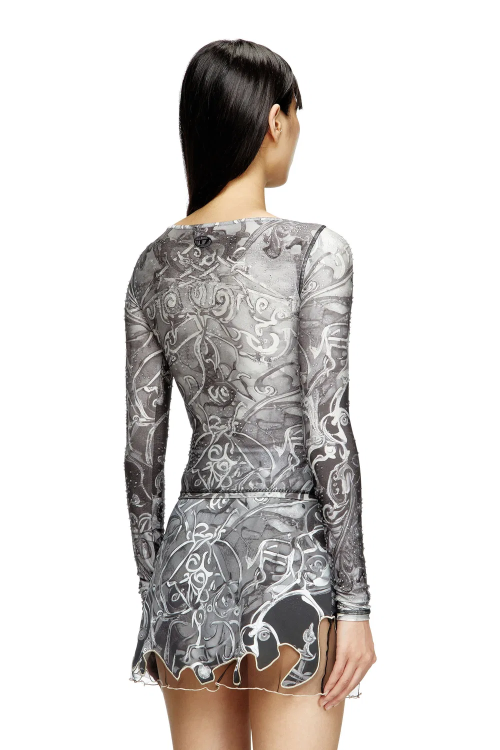 Женская футболка с длинными рукавами T-ANTICA-LS Diesel, gray — фото 3