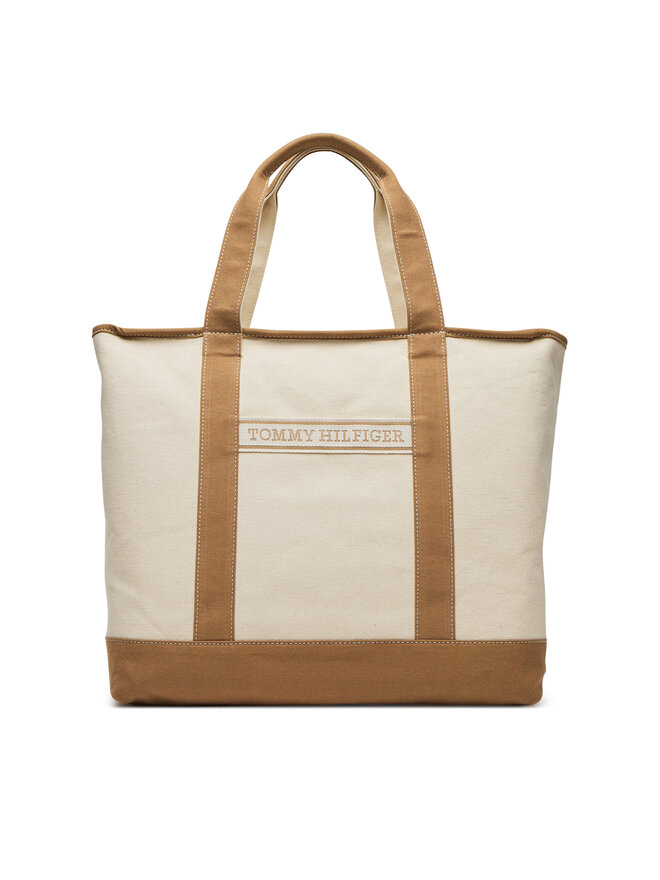 

Сумка Th Summer Canvas Tote Aw0Aw17421 Tommy Hilfiger, бежевый