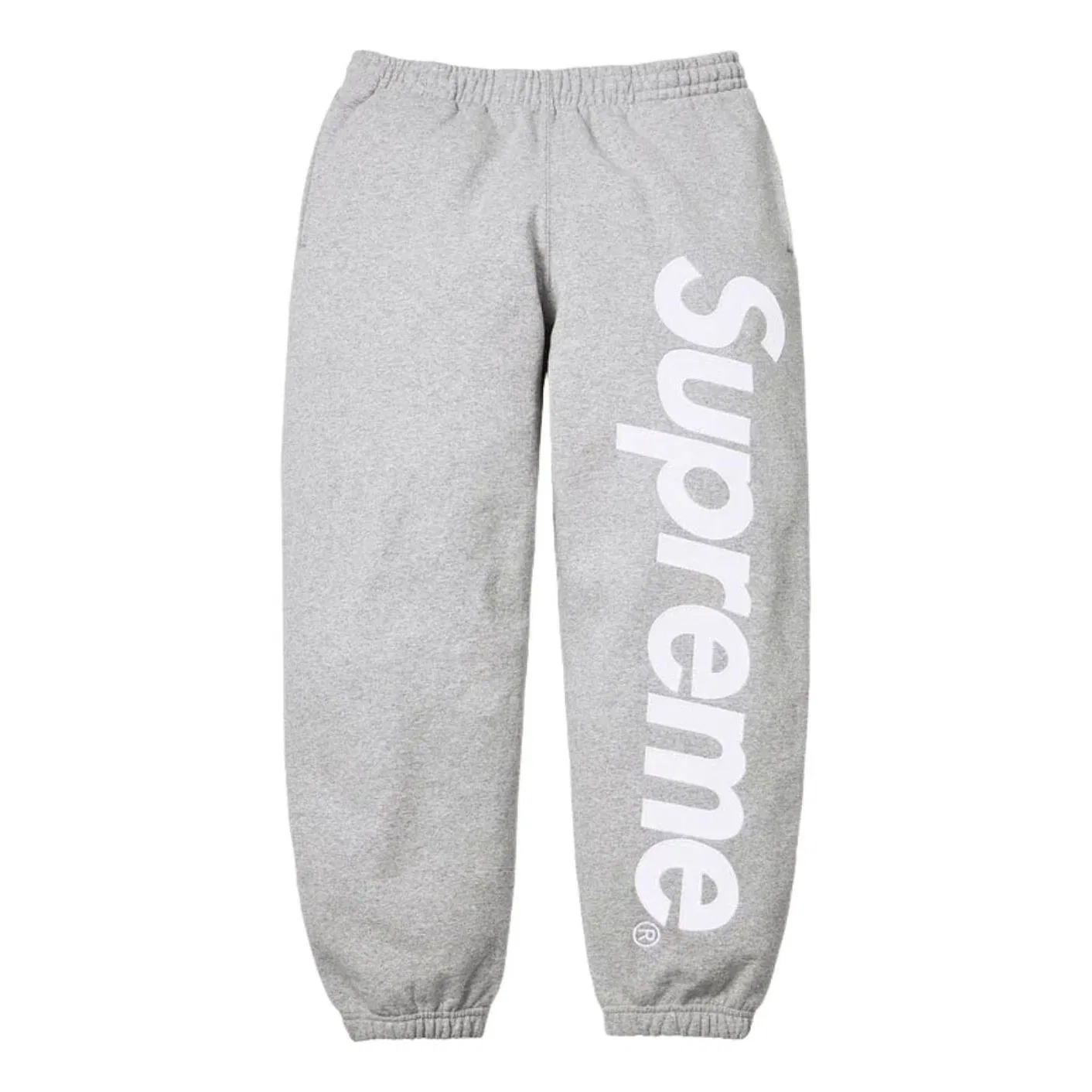 Спортивные брюки Supreme SS26 с атласной аппликацией, серый