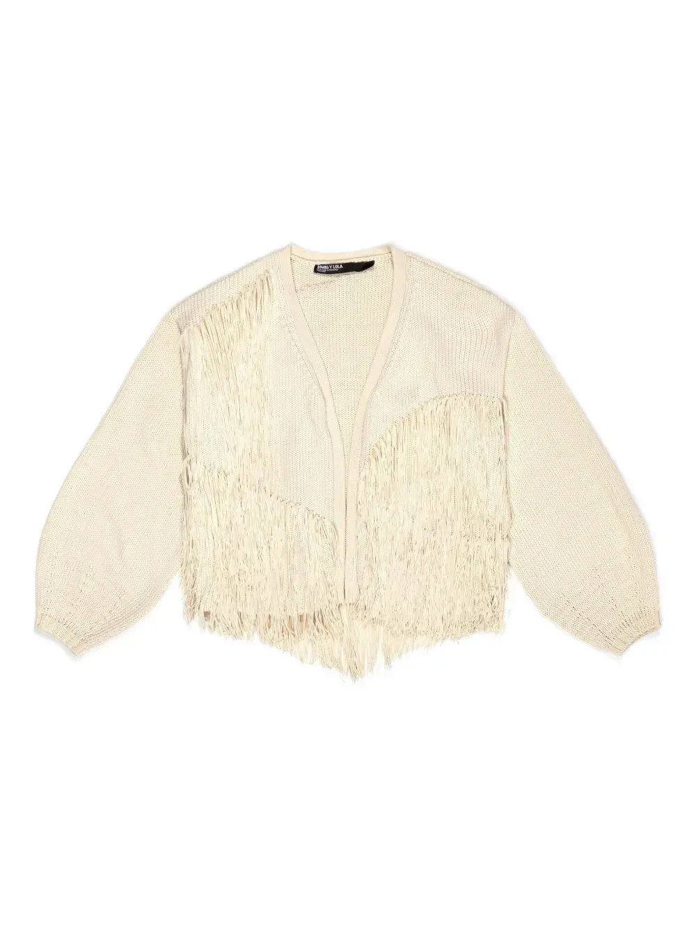 

Вязаный кардиган с отделкой бахромой Bimba Y Lola, нейтральный