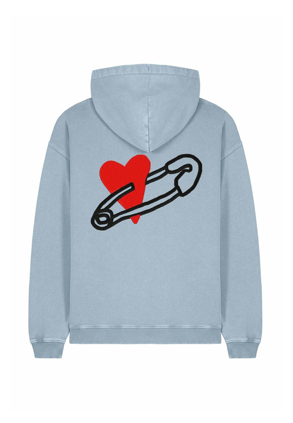 

Толстовка COEUR PINS BACK EMBROIDERY UNISEX VINTAGE - Hoodie Mira Paris, светло-голубой