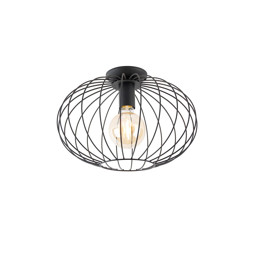 

QAZQA — Потолочный светильник Design Smart I Потолочный светильник I Лампа I Light Black, включая Wi-Fi G95 — Диммер Margarita I С регулируемой яркостью I Гостиная I Спальня — Сталь круглая — Подходит для светодиодов E27, черный