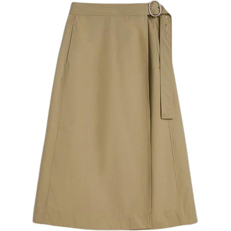 

Юбка миди с запахом и пряжкой JIL SANDER, бежевый