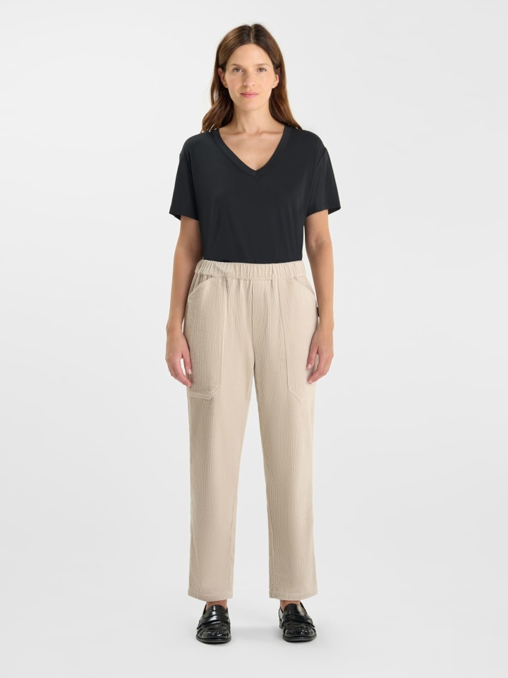 

Le Temps des Cerises Брюки из ткани CORDO бежевого цвета