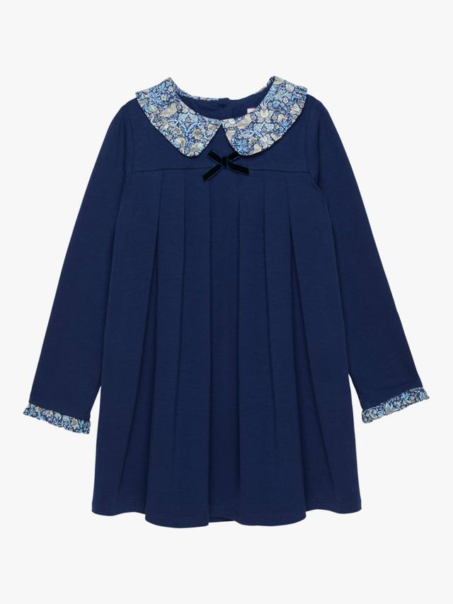 

Детское платье с длинными рукавами из бархата с бантом Trotters