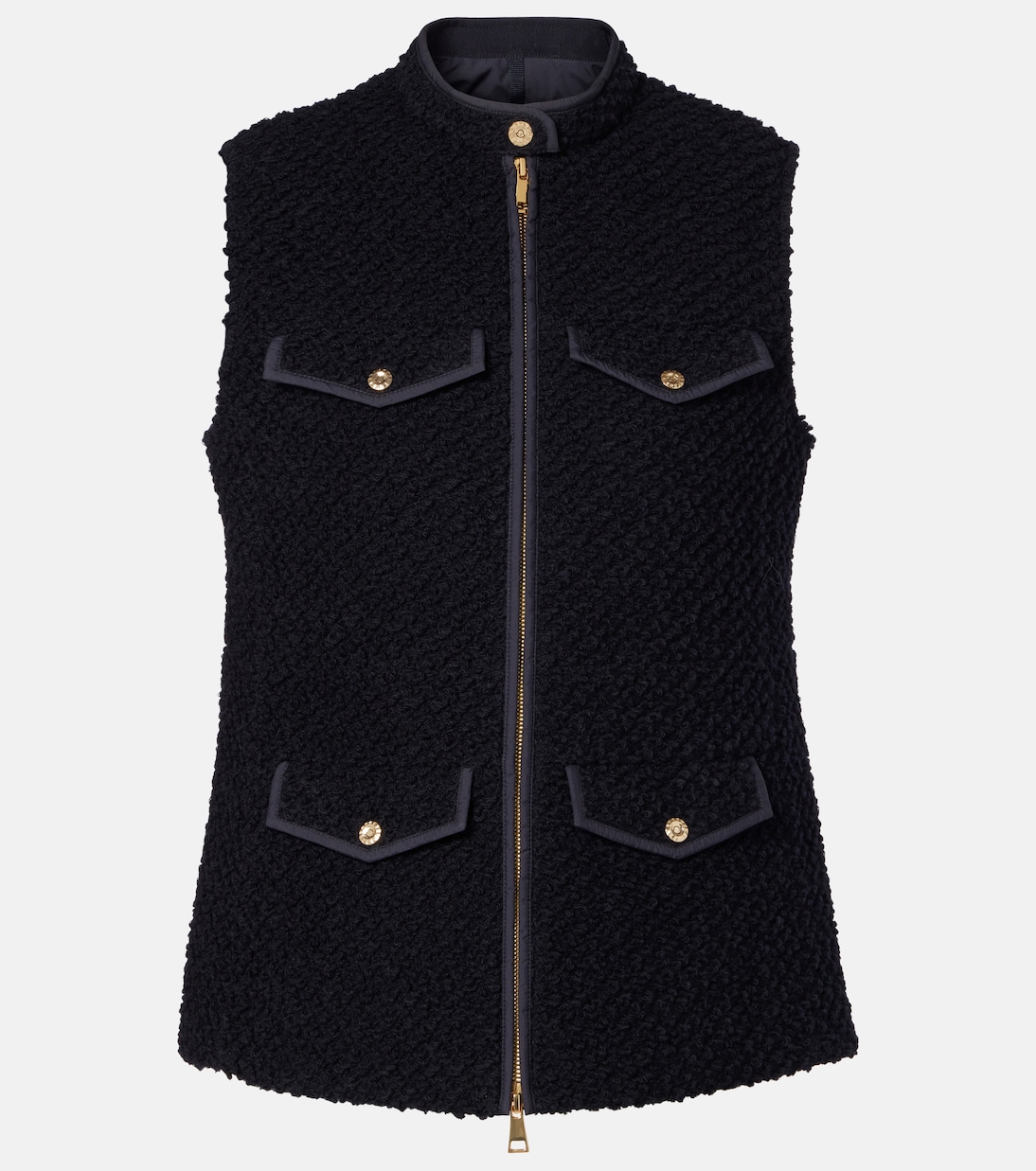 

Жилет из букле из натуральной шерсти Moncler, Blue Navy