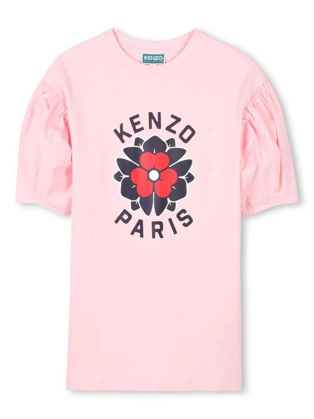 

Платье-футболка с логотипом Kenzo Kids, розовый