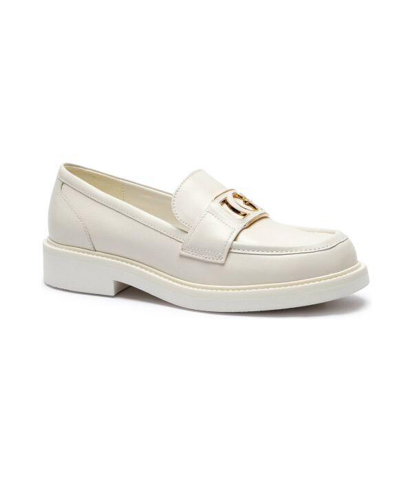 Кожаные мокасины челнок Guess, белый