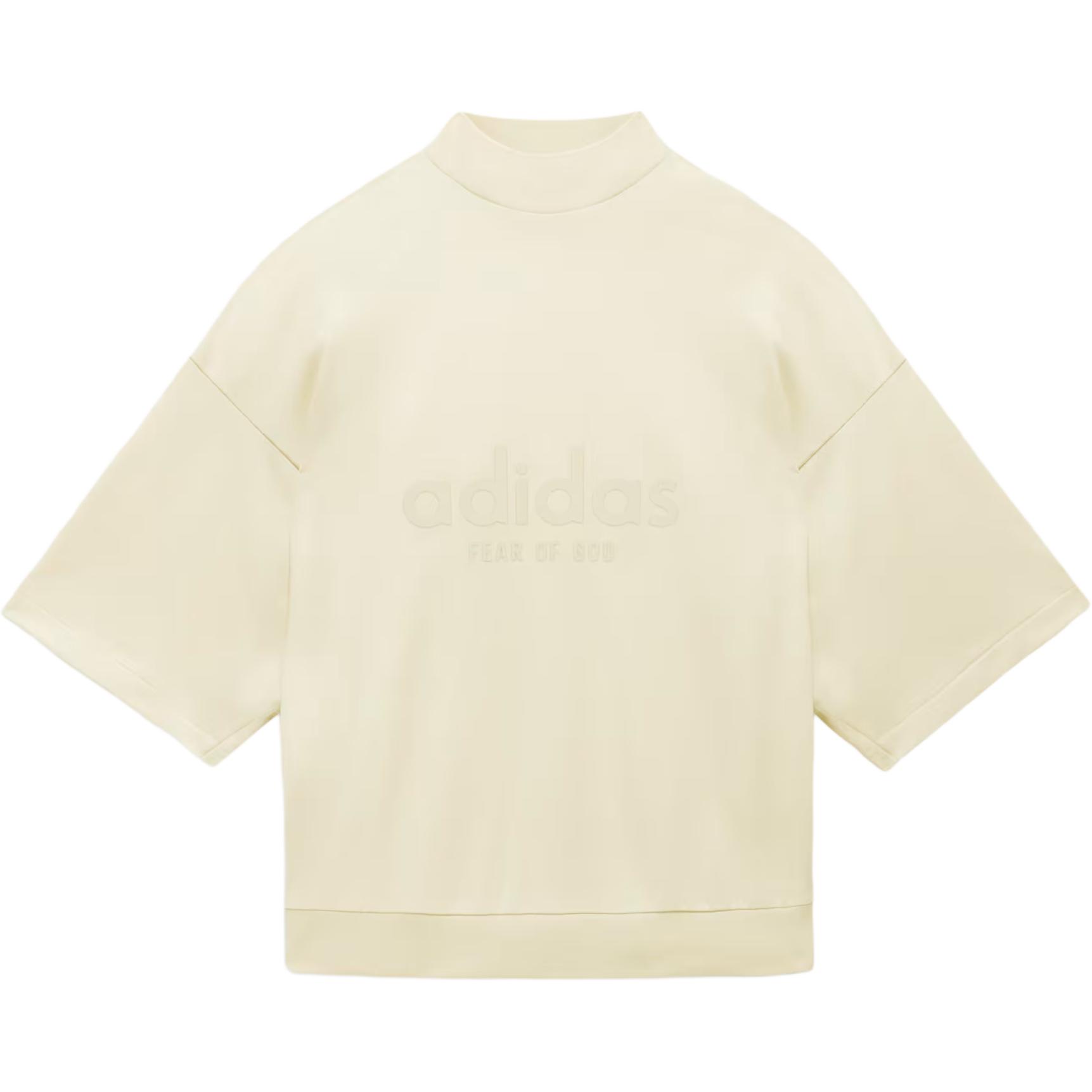 Футболка Fear Of God Athletics Heavy Jersey 3/4 Mock Adidas, светло-желтая — фото 2