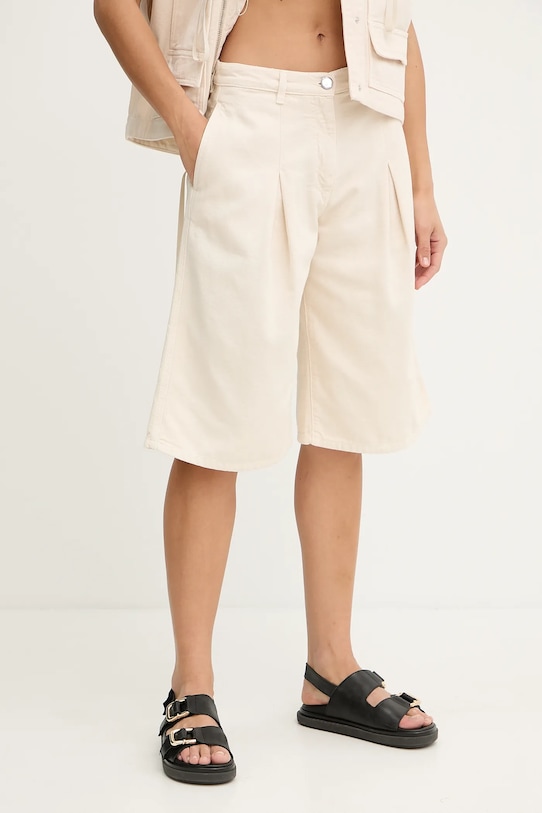 

Хлопковые шорты Pinko, бежевый